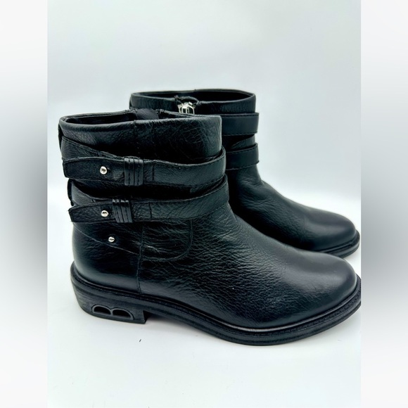 Dolce Vita Kiera Leather Moto Ankle Riding Bootie Black - Picture 4 of 12